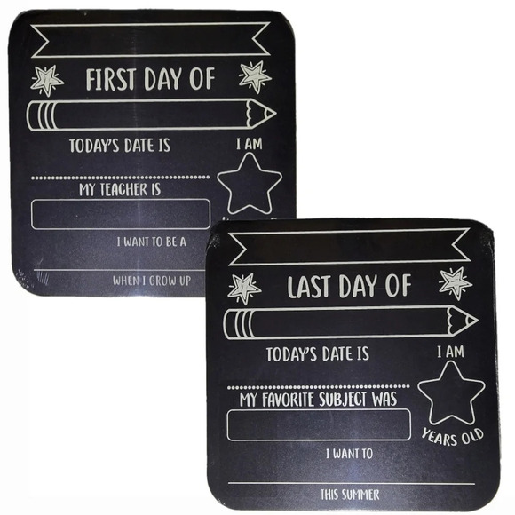 🆕First Day of School & Last Day of School Reversible & Reusable Chalkboard - Picture 1 of 5